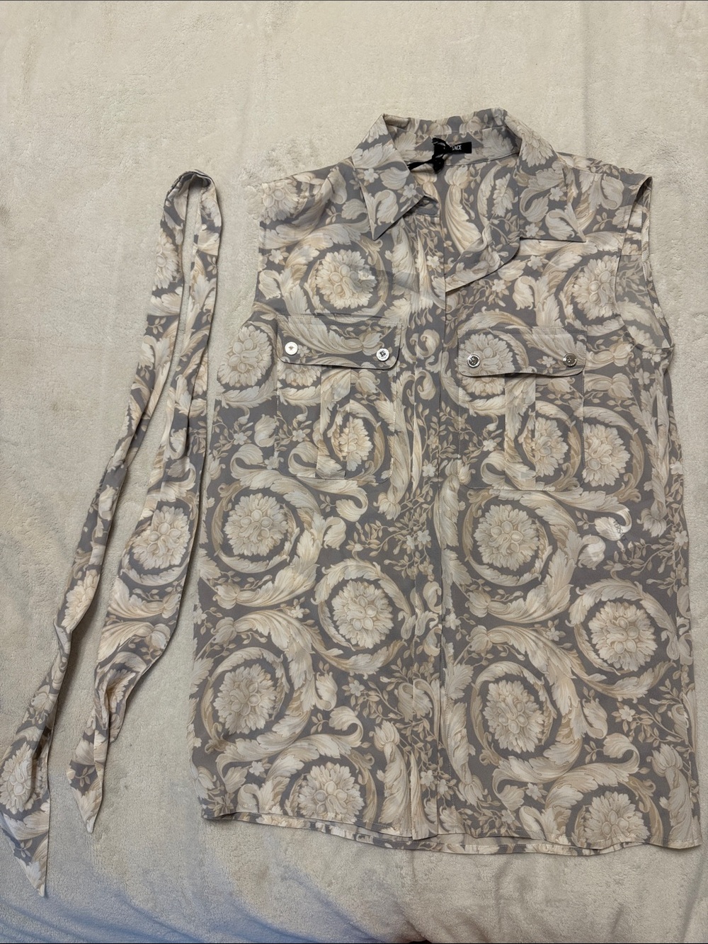 Versace Barocco Sleeveless Blouse
